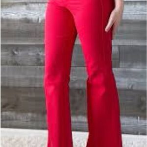 Judy Blue High Rise Tummy Control Flare Jeans Red Size 9/29 NWT
